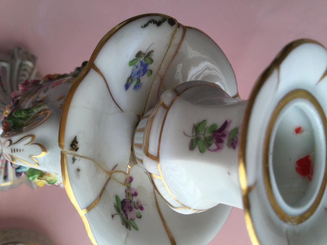 レア ドレスデン カールティーメ ペアキャンドル