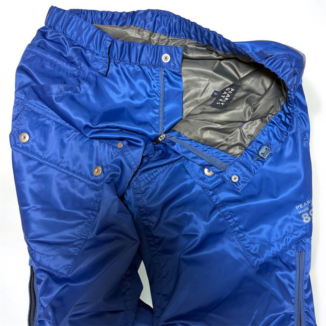 美品‼️パーリーゲイツ　ナイロン中綿パンツ　サイズ2 レディース　L 暖パン