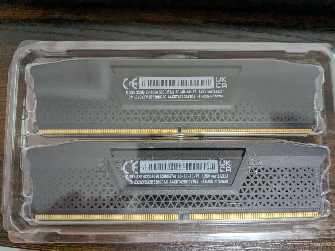 CORSAIR DDR5-5200MHz PC用メモリ