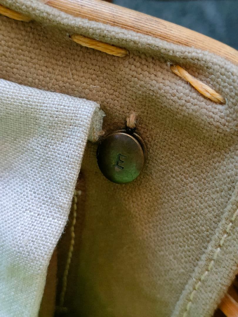 美品　ebagos エバゴス　紅籐カゴ　トートバッグ　ラビットファー