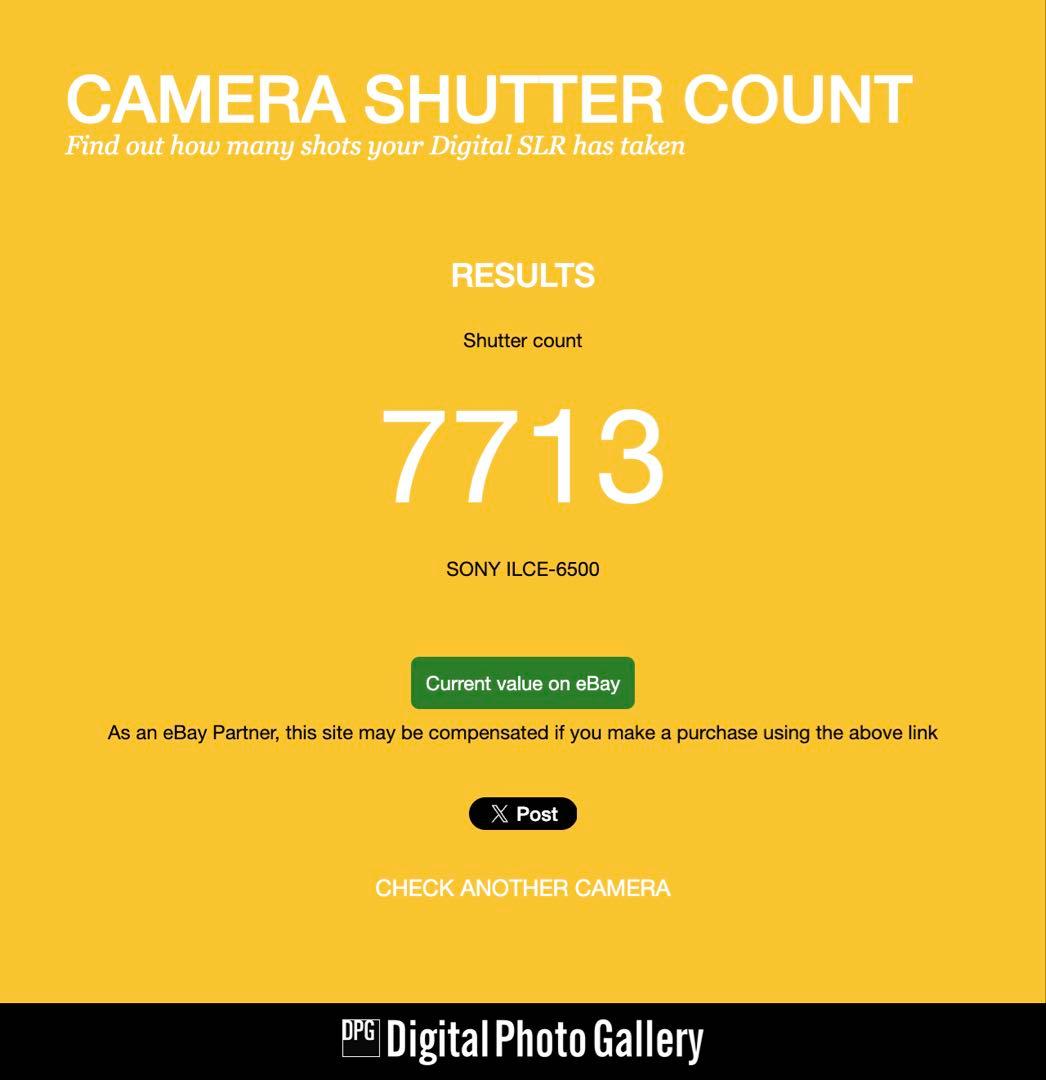 α6500（ボディ）★SONY★ワンオーナー★ショット数7713