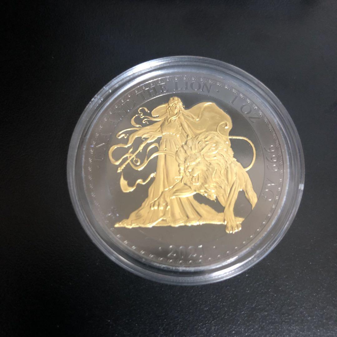 【レア】ウナとライオン銀貨12/500ゴールドブラックエンパイアver