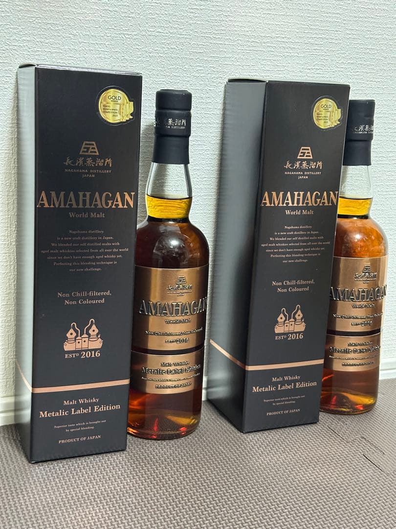 数量限定品 長濱蒸留所 アマハガン ワールドモルト メタリックラベル ウイスキー