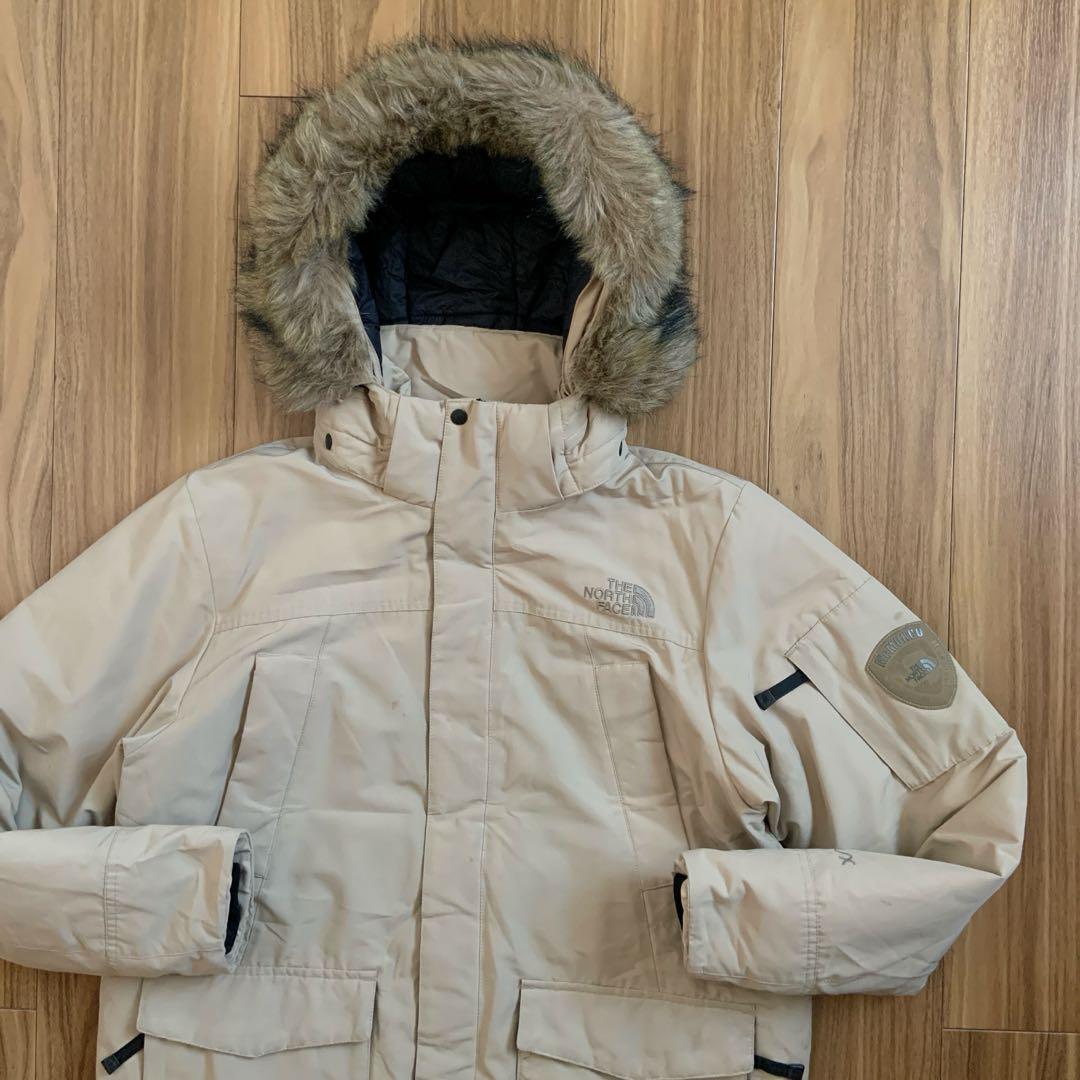 LノースフェイスVXベージュマクマードダウンジャケットパーカーファー付