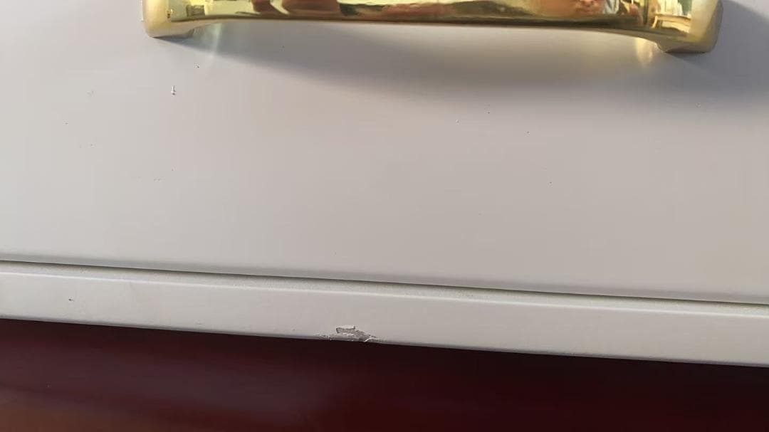 ホワイトドレッサー LEDミラー付き訳あり品　写真をご確認J201-100-02