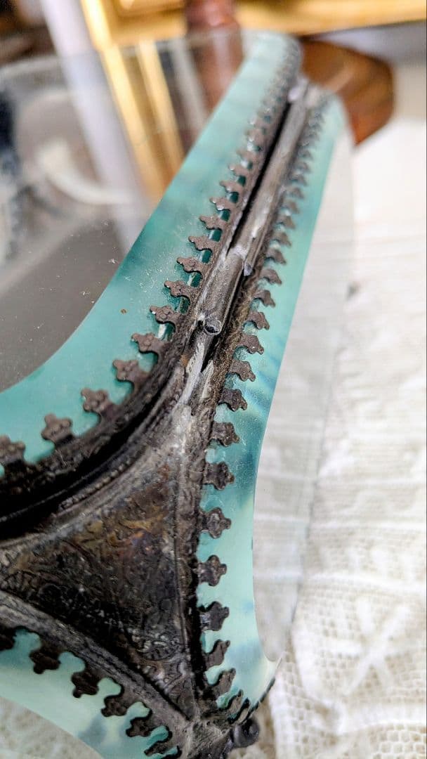 ガラス製装飾ジュエリーボックス ベベルガラス 宝石箱