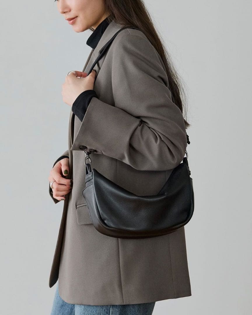 【新品】crewre マルチウェイソフトレザーバッグ black