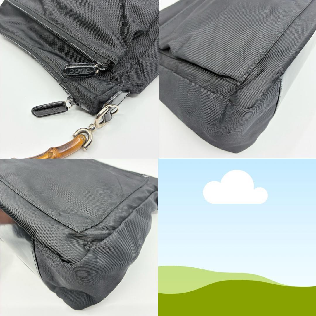 GUCCI グッチ バンブー ハンドバッグ 黒 ブラック A1359A1
