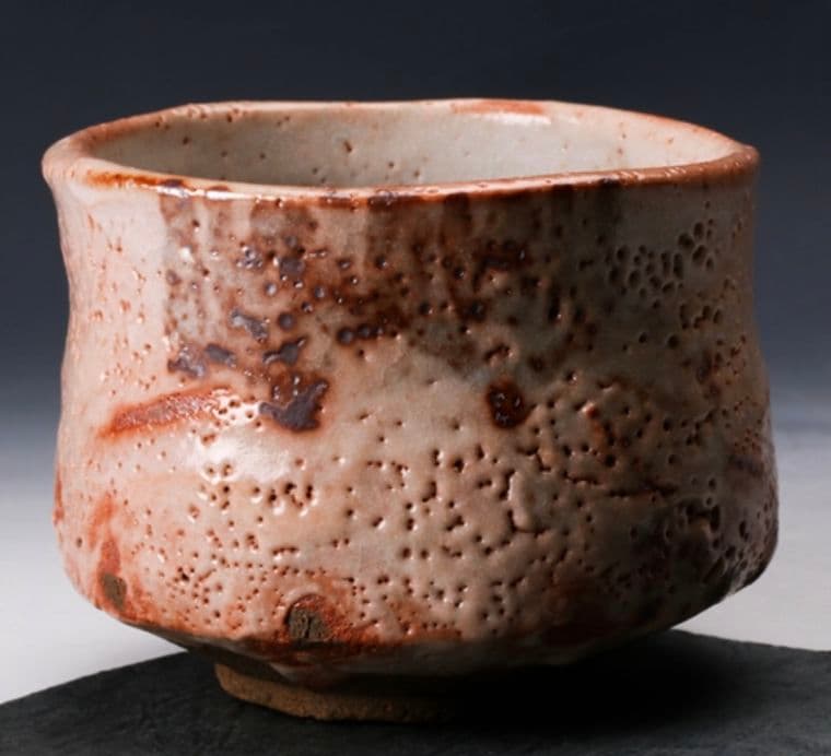 【最上位作　桃山陶】三浦繁久 志野茶碗 共箱 栞 茶道具　荒川豊蔵　加藤唐九郎