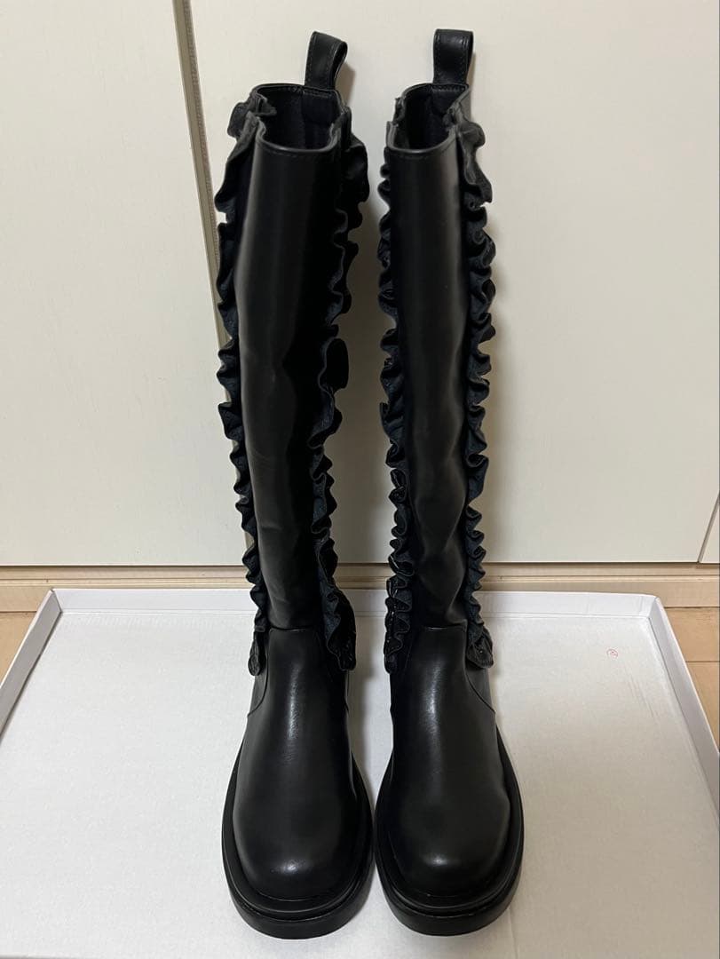 Bibiy. CHELSEA フリルロングブーツ Lサイズ　新品未使用
