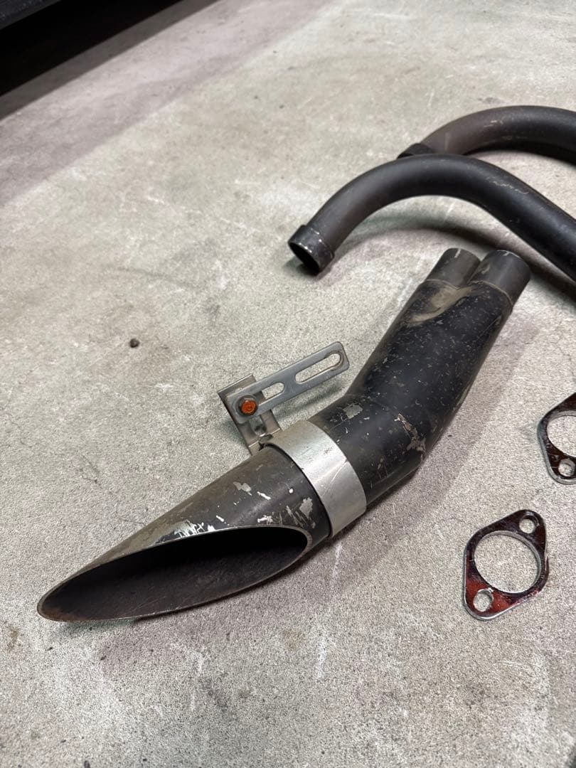 GS400 マフラー ハス切り