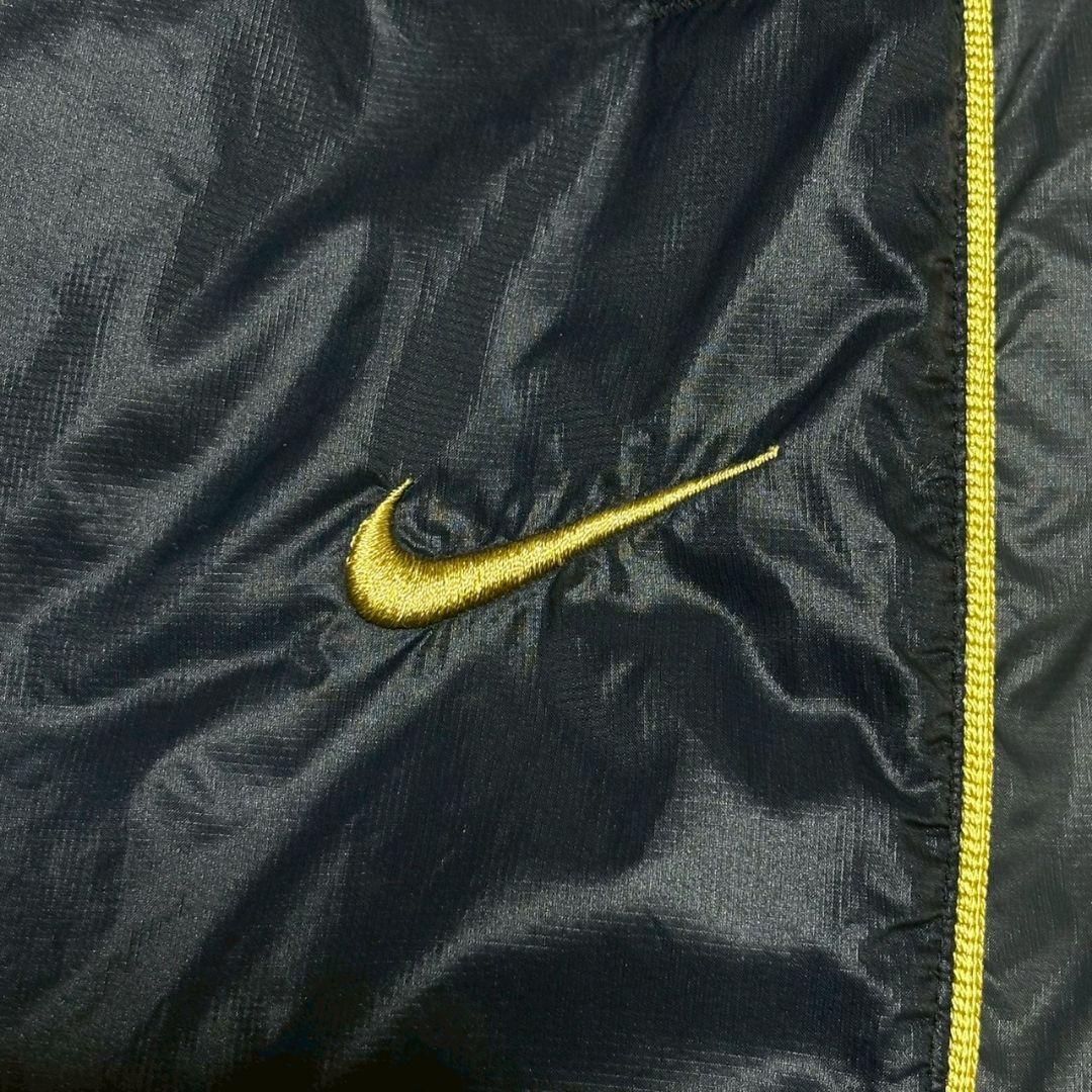 00s NIKE ナイキ セットアップ 大きいサイズ ナイロン 金刺繍 黒 XL