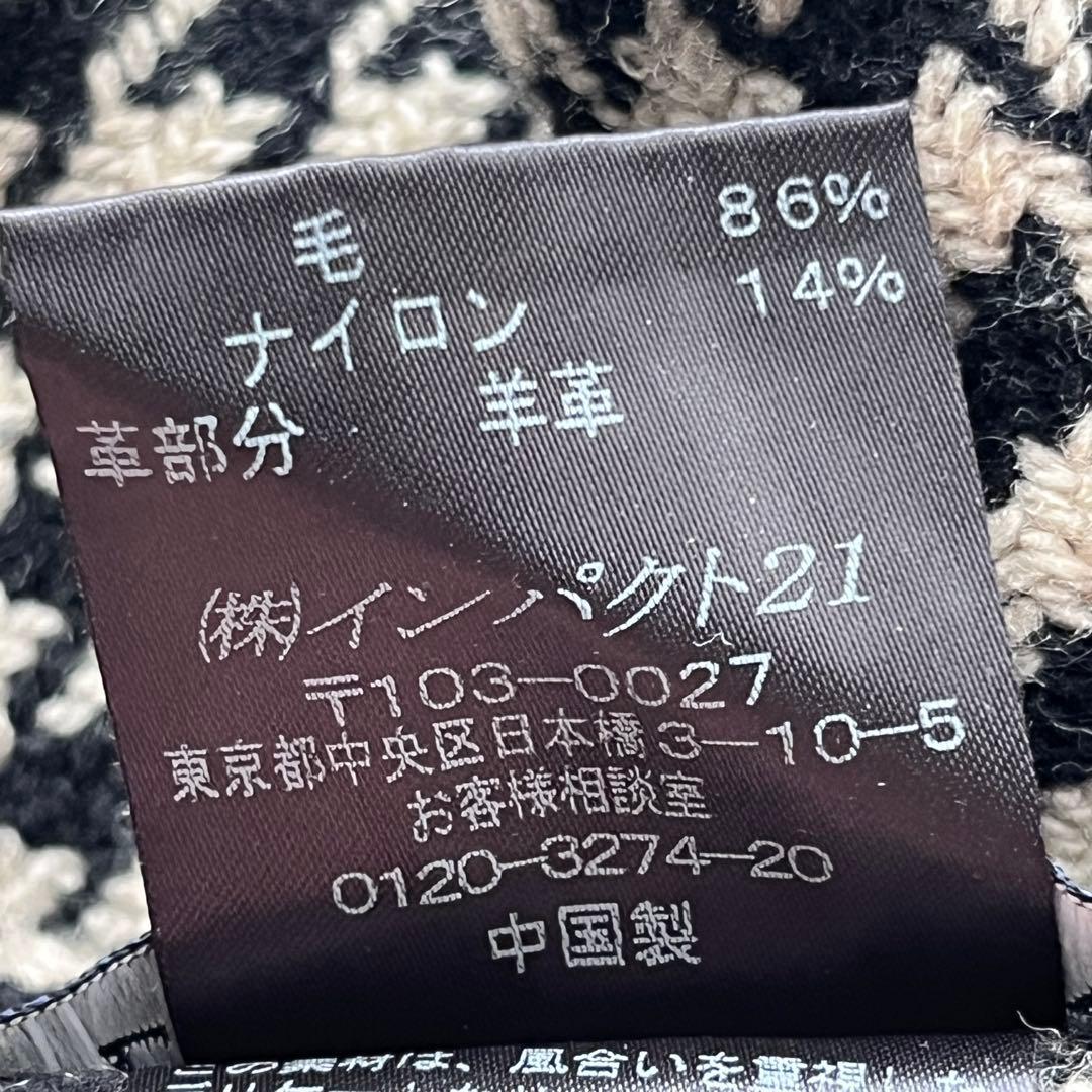 美品✨ラルフローレン ポンチョ ケープ チェック 千鳥格子 レザーベルト