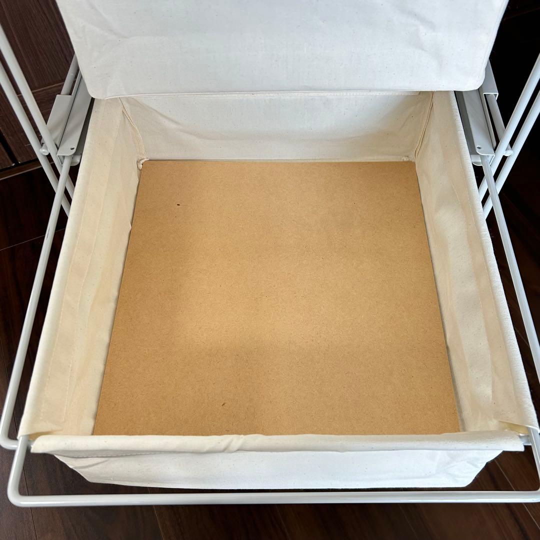 ま*ー様 無印良品　スチールユニット（帆布）バスケットセット シェルフ　グレー