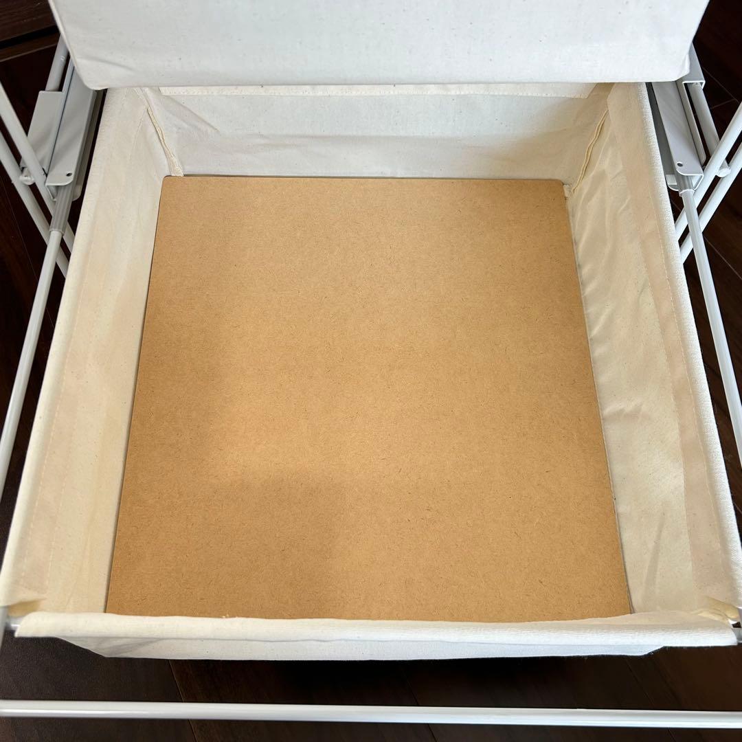 ま*ー様 無印良品　スチールユニット（帆布）バスケットセット シェルフ　グレー