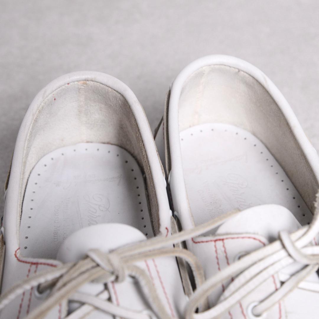 【ビームス別注】メンズ パラブーツ バース マリン デッキシューズ 白 ホワイト