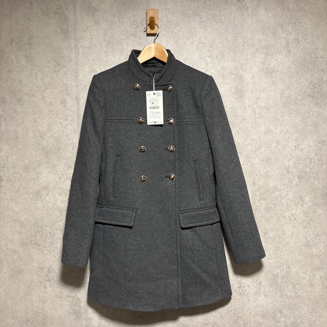 ZARA　ウールダブルブレストコート S