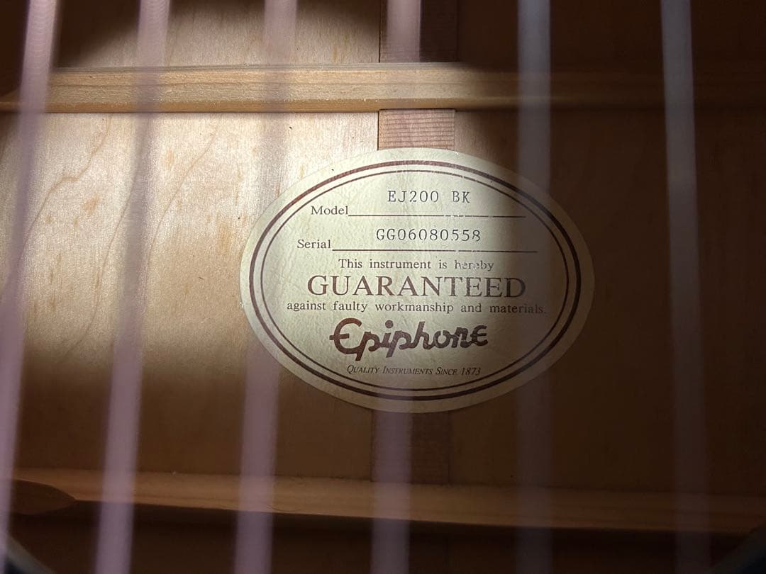 エピフォン　EPIPHONE by Gibson EJ-200 BK ギター