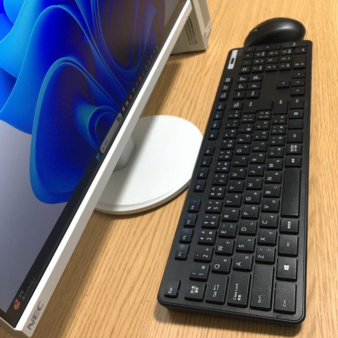 フルセット NEC Win11 強力i5 8Gメモリ SSD&HDD 23.8'