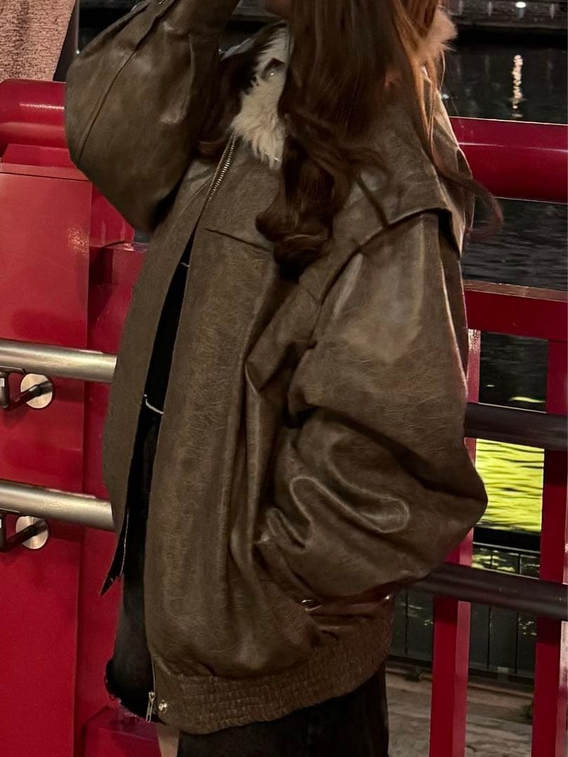 jouetie ファーカラーボンバージャケット