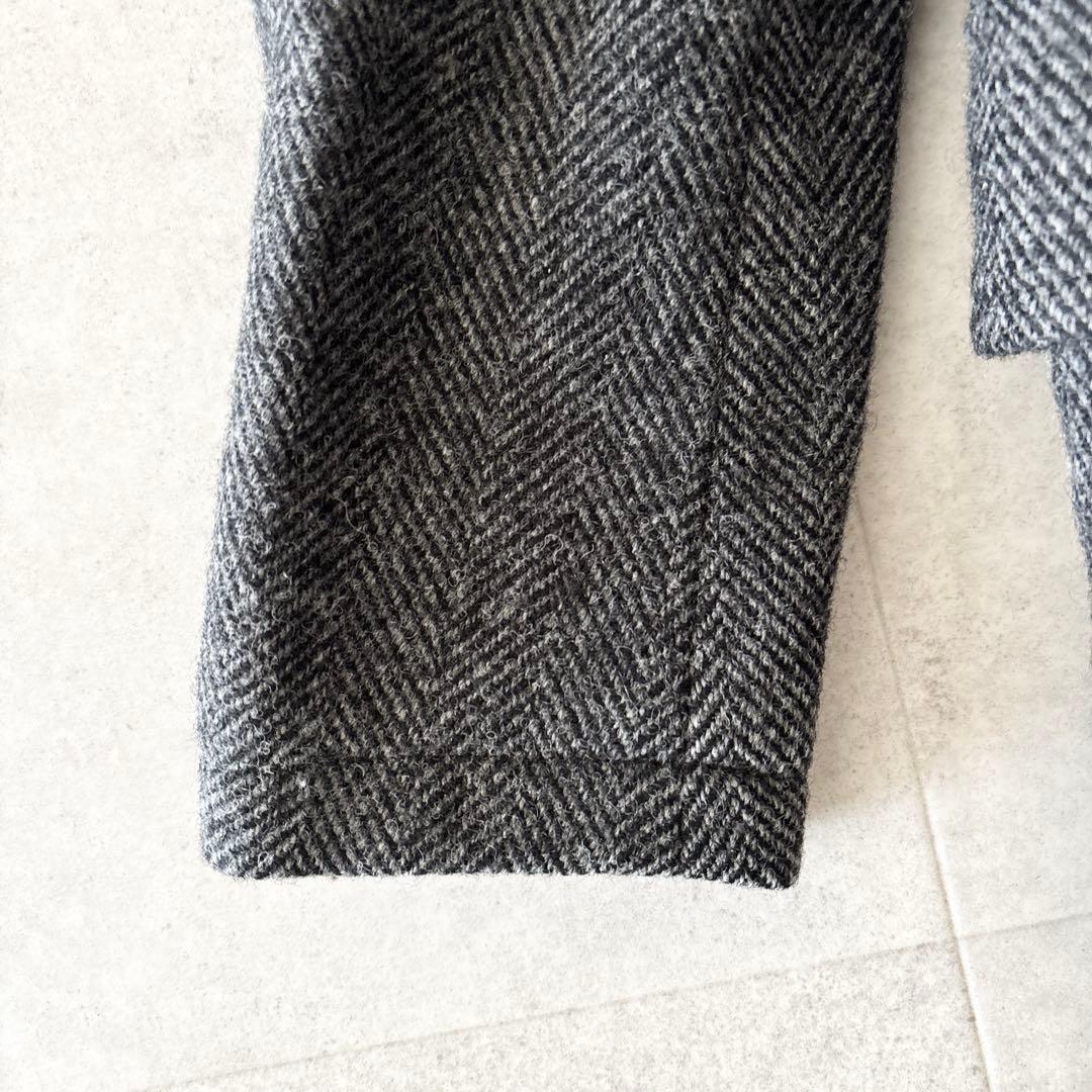 極美品✨️マーガレットハウエル×ハリスツイード ピーコート S チャコールグレー