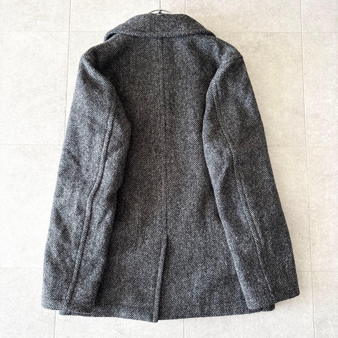極美品✨️マーガレットハウエル×ハリスツイード ピーコート S チャコールグレー