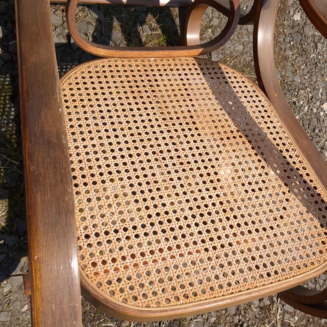 籘　ラタン　ロッキングチェア　ベントウッド　曲げ木　レトロ　アンティーク