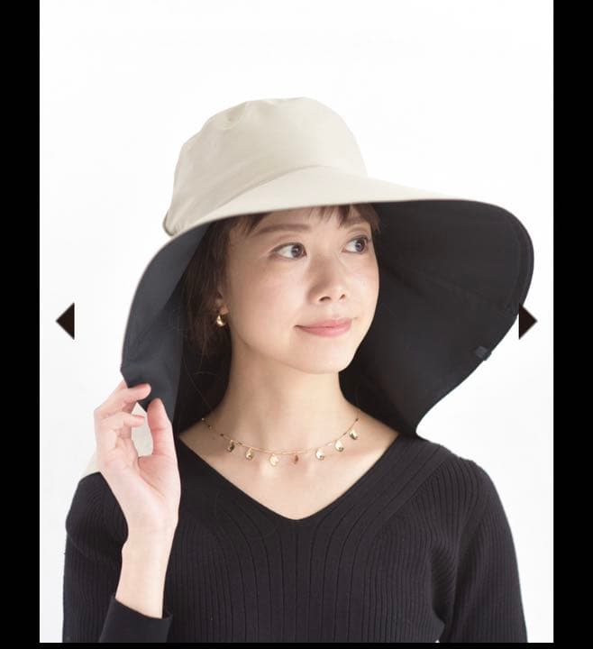 サンバリア100 オーバルハット ベージュ