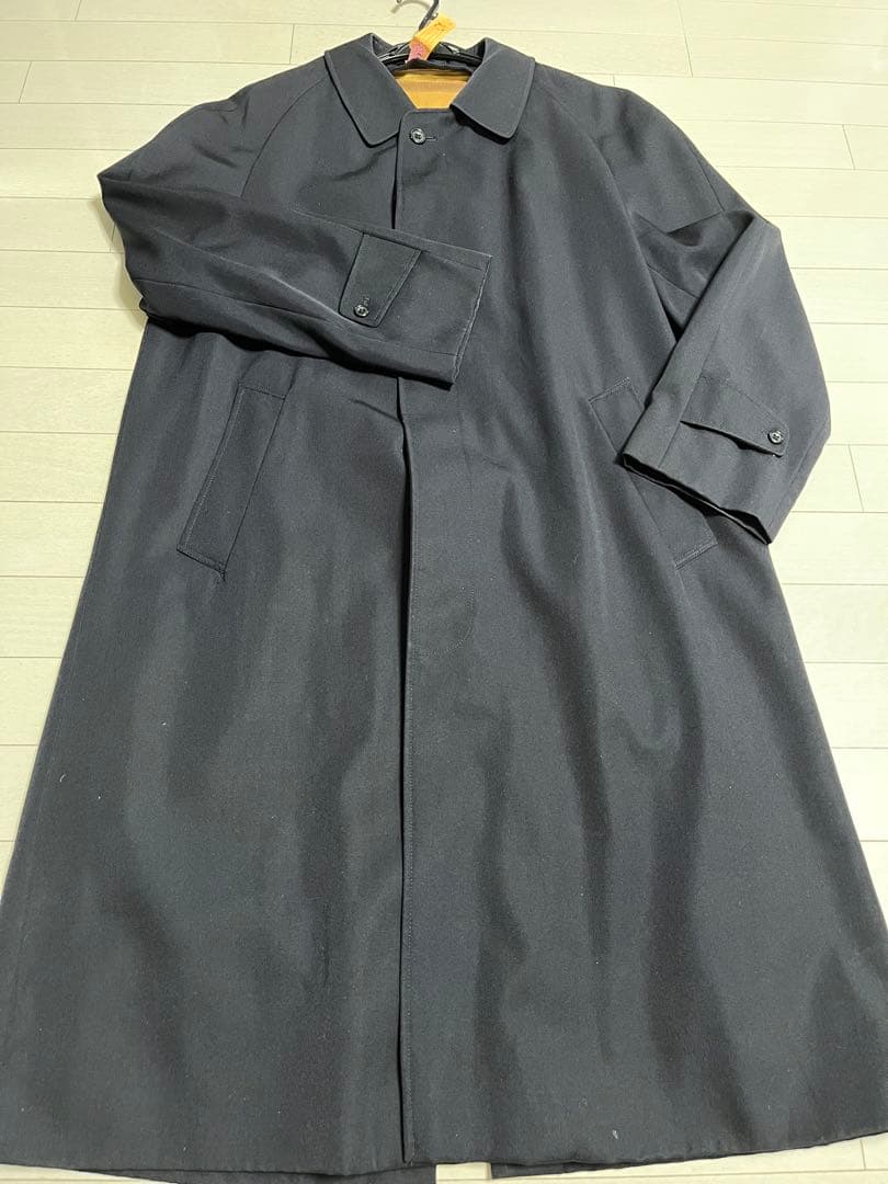 値下げ　Aquascutum ステンカラーネイビー　ライナー付き　XL 防水