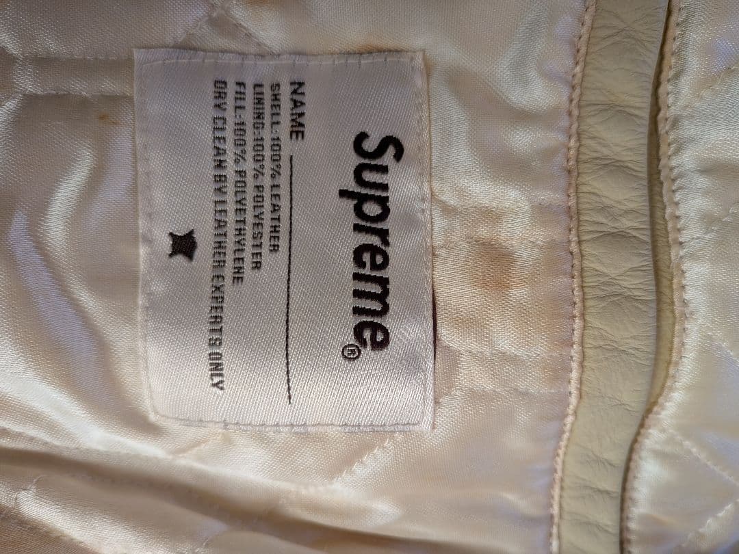 タケ​名作 07AW Supreme オールレザー スタジャン XL