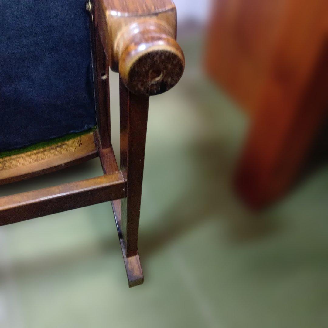 オールドカリモクbackrest-rattan モケットグリーンkarimoku