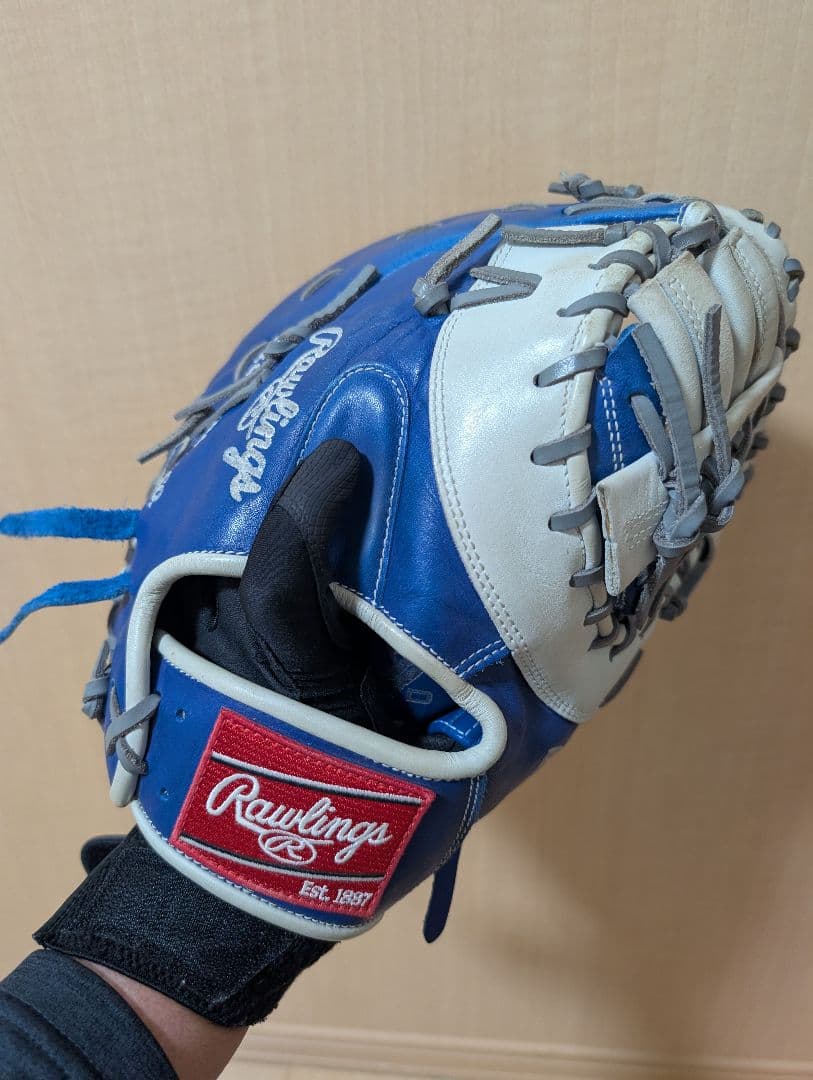 ◆湯もみ型付済◆ MLBドジャース ローリングス ファーストミット 軟式グローブ