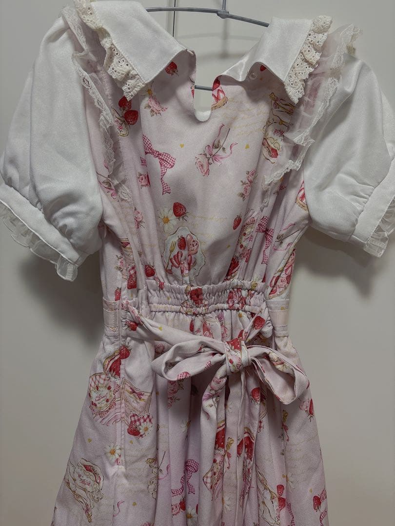 LIZLISA ストロベリーティーパーティーワンピース 半袖 ピンク