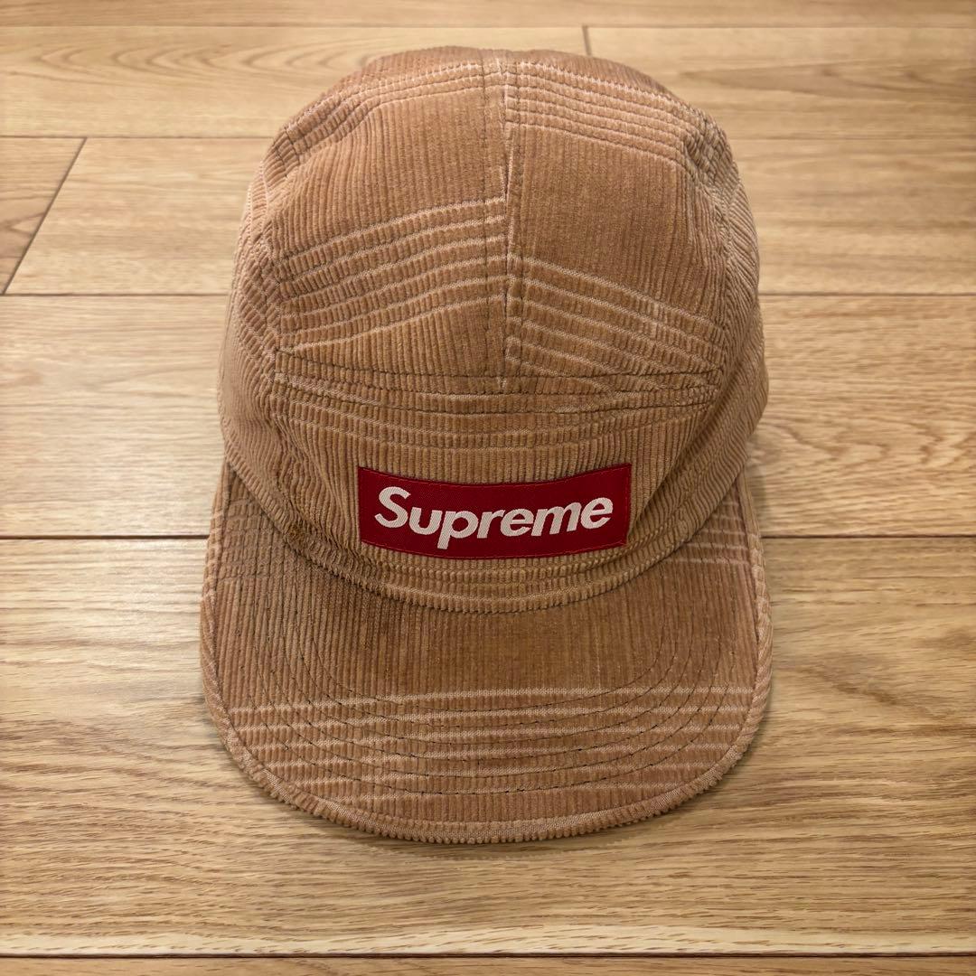 Supreme Cord Plaid Camp Cap ブラウン 08aw