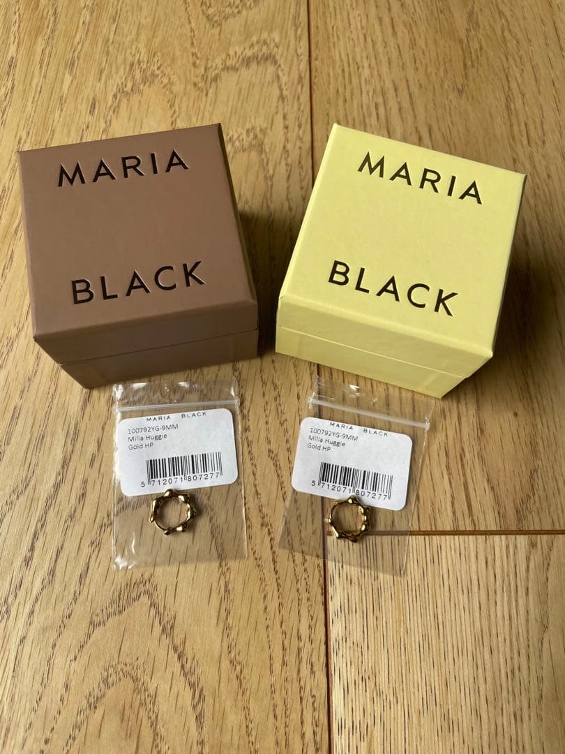 MARIA BLACK フープピアス ミラハギー9 (片耳用×2セット)