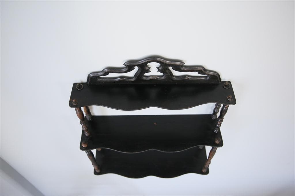 フランスアンティーク木製ウォールシェルフ/壁掛けラック/飾り棚(90-230)