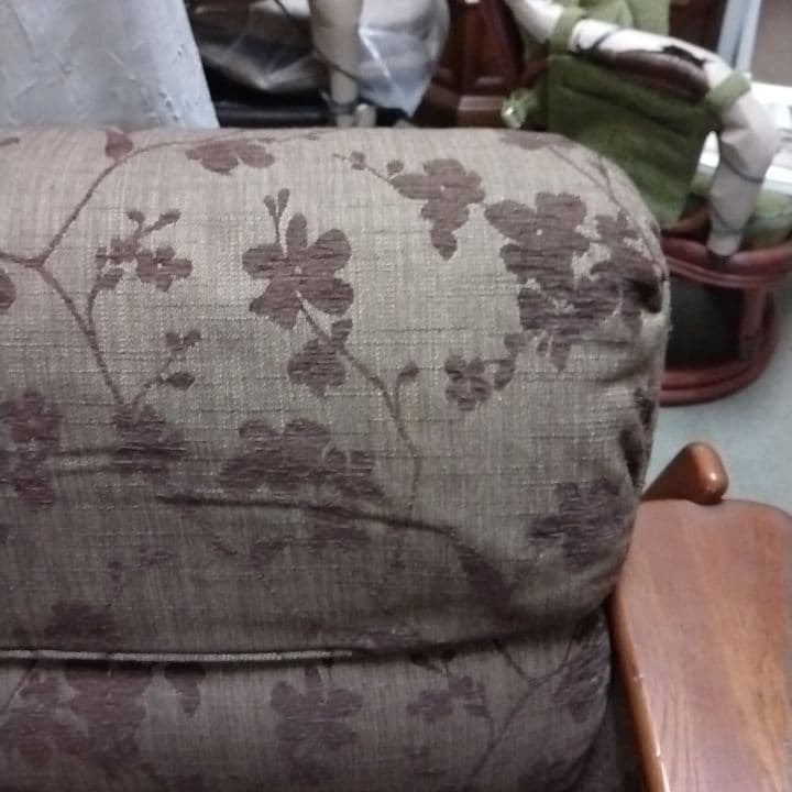 花柄デザイン 2人掛けソファ　国産家具