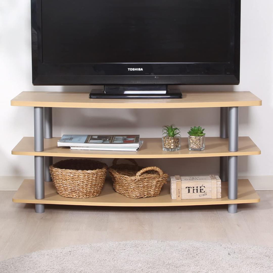 多用途ナチュラルカラーTVラック - 26インチ対応　TVボード