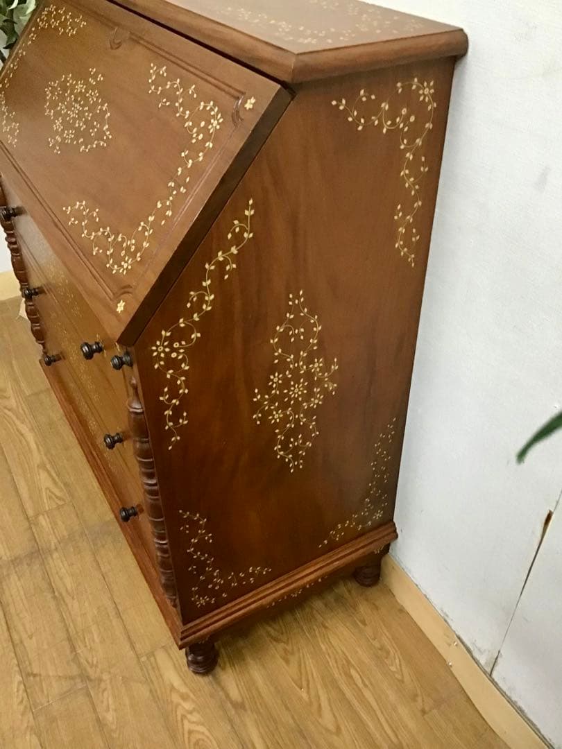 モフ☆管369☆ヨーロピアンヴィンテージ☆象嵌細工☆ライティングビューロー