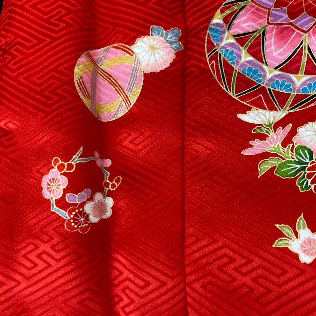 七五三 正絹　被布コート　赤　3歳⭐︎