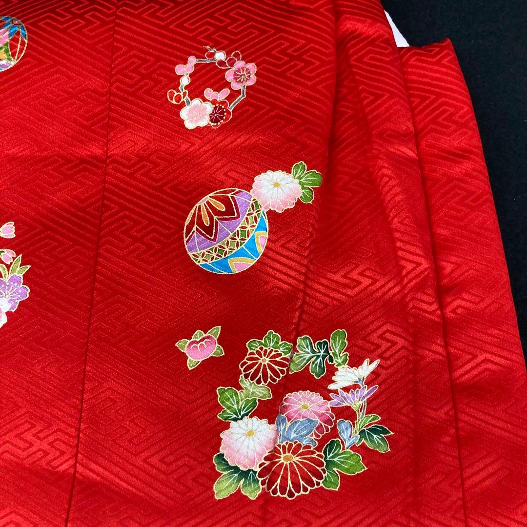 七五三 正絹　被布コート　赤　3歳⭐︎