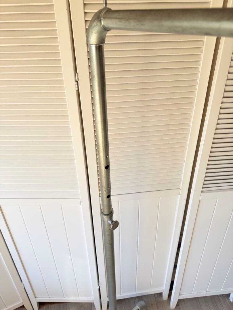 水道管ハンガーラック スチールパイプ アイアン キャスター付き