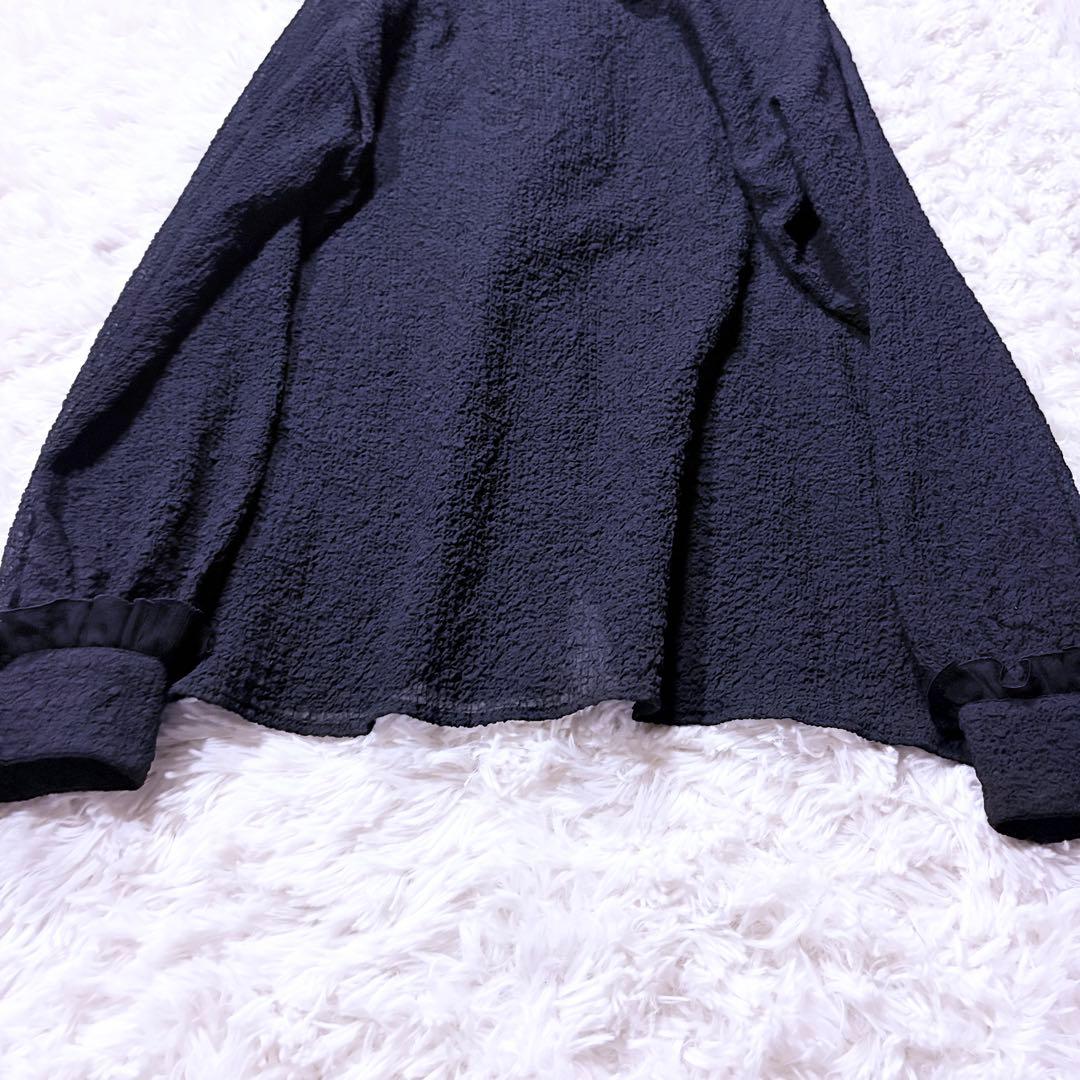 美品★23AW イエナ ボリュームカラーブラウス ブラック