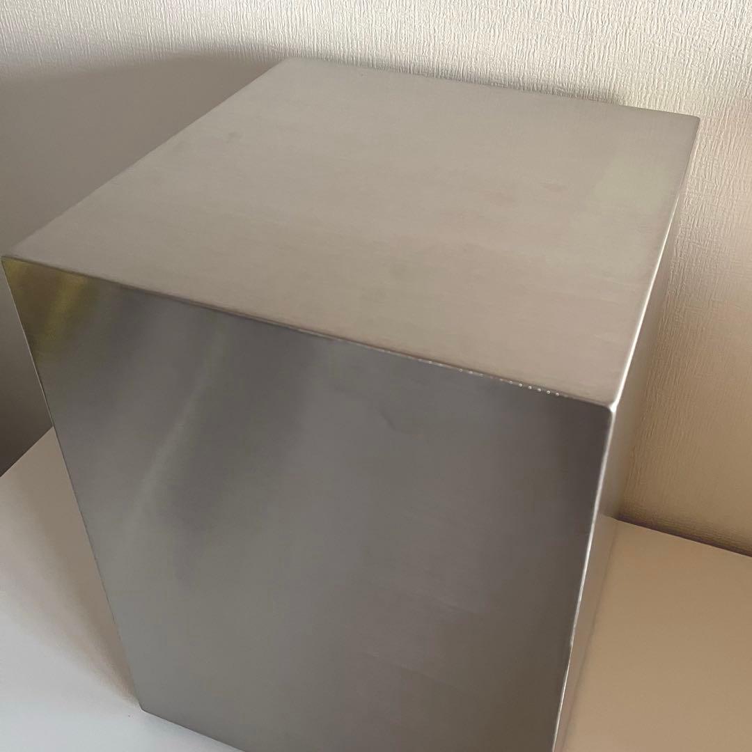 【新品】ステンレス製 スツール/サイドテーブル〈四角〉