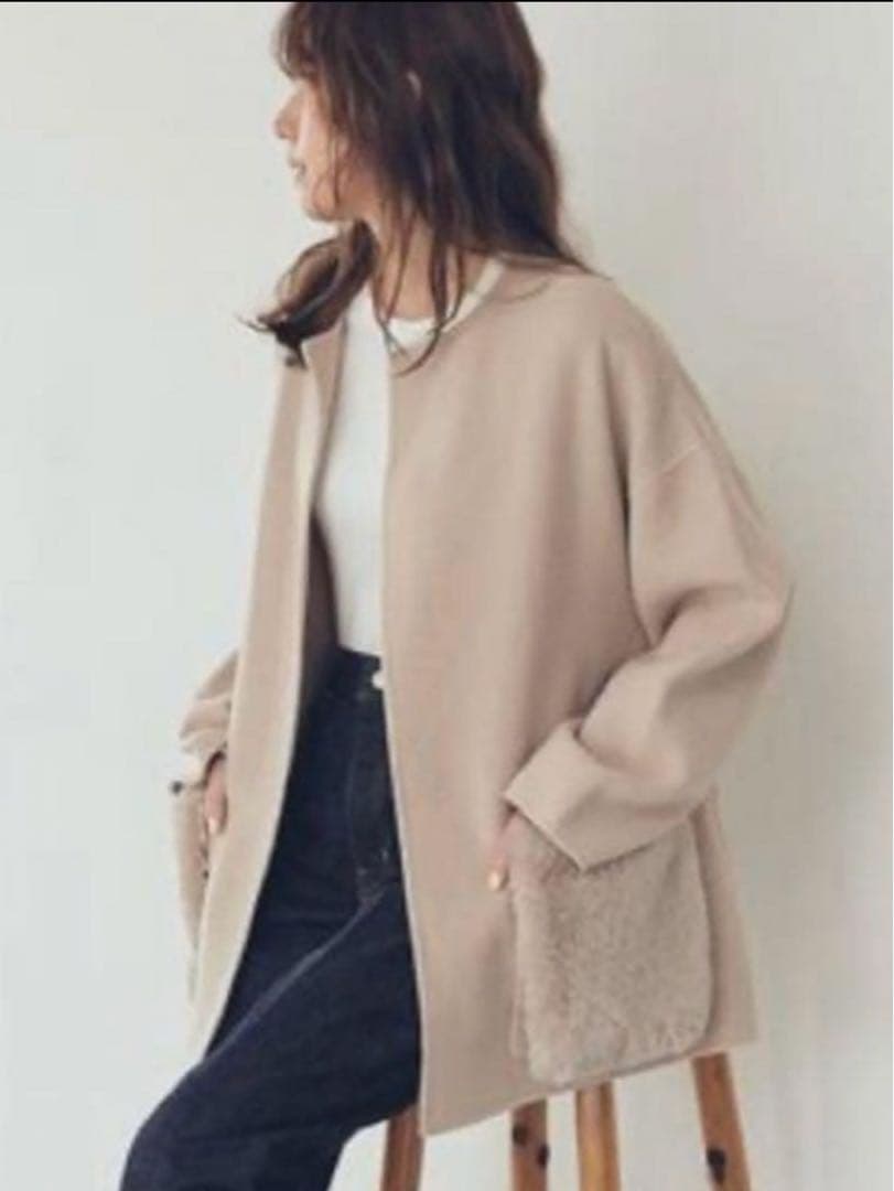 【新品未使用】MilaOwen♡2wayファーポケットリバーコート 0
