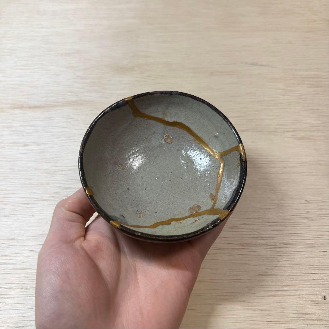 古唐津 皮鯨手 盃 山盃 桃山時代 江戸時代 陶片 初期伊万里 金継ぎ 古美術