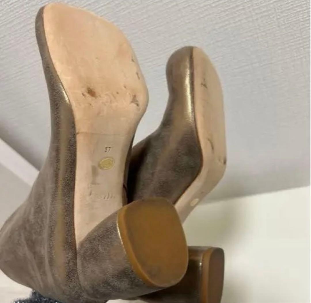 TODAYFUL 美品❤️ゴールド スクエアショートブーツ　37サイズ