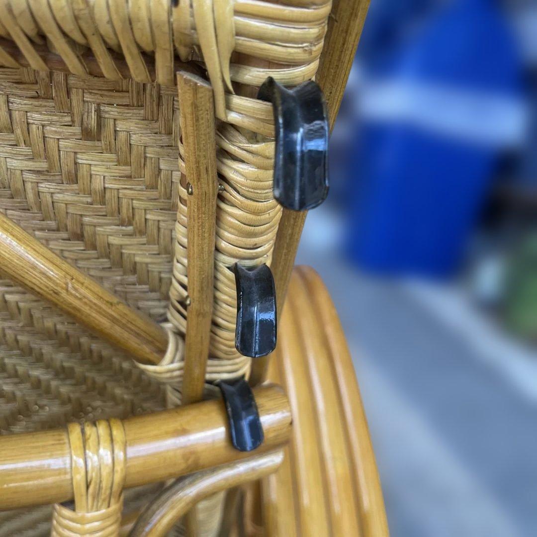 ꧁籐家具꧂ ラタン リクライニングチェア 籐　折りたたみ