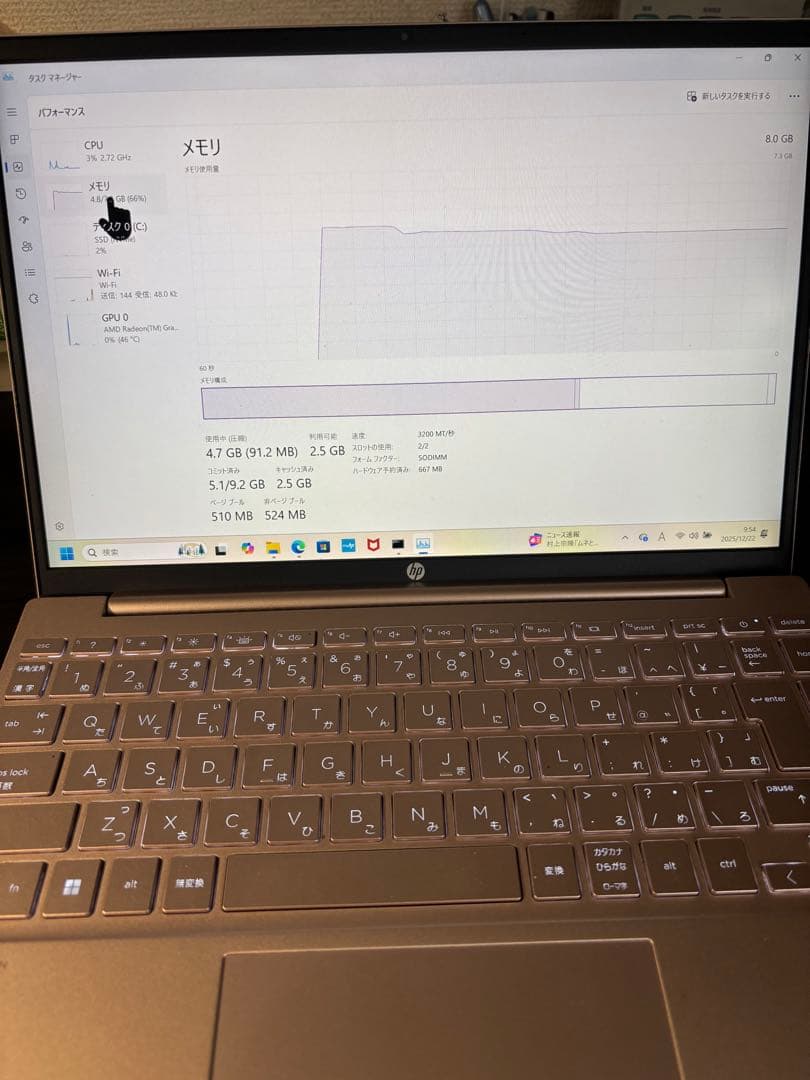 HP 軽量13インチノートPC ブロンズ色