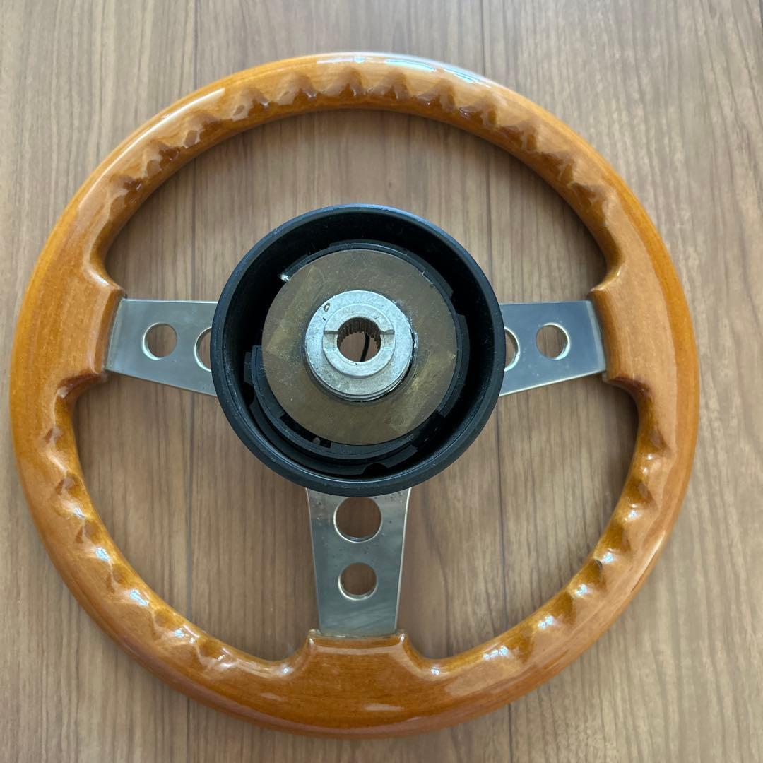 OBA 33パイ　ウッドステアリング　当時物